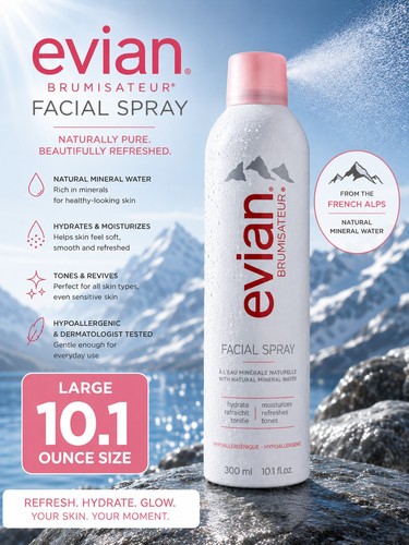 Evian natural mineral water - natural,