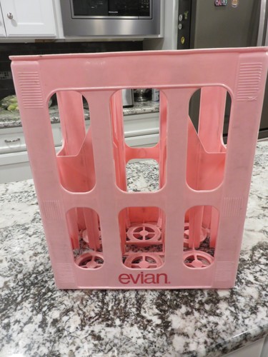 Rare pink evian crate ltr - 1.5,